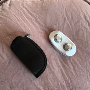 White Device with Black Zippered Case